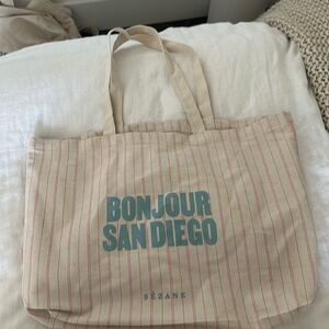 “Bonjour San Diego” Sezane tote bag